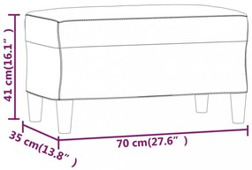 krémszínű szövet pad 70 x 35 x 41 cm