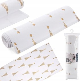 Karácsonyi Pamut Asztalterítő Orion 130 x 32 cm Karácsonyfa Fehér