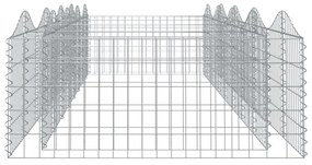 íves horganyzott vas gabion magaságyás 400x100x50 cm