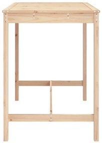 tömör fenyőfa kerti asztal 121x82,5x110 cm