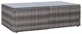 vidaXL 8-részes szürke polyrattan kerti bútorszett párnákkal