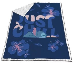 Disney Lilo és Stitch, A csillagkutya Blue Chill sherpa takaró 130x170cm