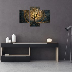 Kép – Arany aurájú fa (90x60 cm)