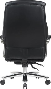 Irodai szék, fekete ekobőr/króm, teherbírás 150 kg, URIEN