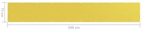 sárga HDPE erkélytakaró 75 x 500 cm