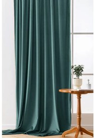 Sötétítő függöny VELVET 140x250 cm, türkiz Felfüggesztés: Hullámos sínszalag