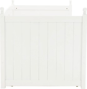 Ágy pótággyal, tűnyalábos fenyőfa, fehér, 90x200, GLAMIS