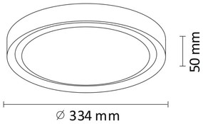LED Mennyezeti lámpa PERSE LED/15W/230V fekete