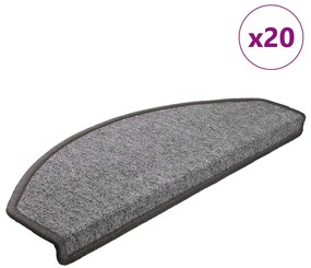 20 db sötétszürke, félkör alakú, nagy lépcsőszőnyeg 65 x 24 x 4 cm