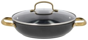 Indukciós tűzhelyhez alkalmas alumínium edény fedővel, tapadásmentes felülettel 2,6 l – Holm