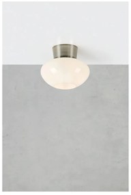 Fehér-ezüstszínű mennyezeti lámpa üveg búrával Malaga – Markslöjd