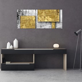 Kép - Arany négyzetek N⁰3 (120x50 cm)