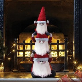 Karácsonyi Mikulás trió ajtótámasz 57 cm