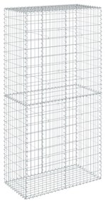 horganyzott vas gabion kosár fedéllel 100 x 50 x 200 cm