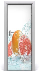 Poszter tapéta ajtóra grapefruit 75x205 cm
