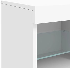 fehér tálalószekrény LED-világítással 81 x 37 x 67 cm