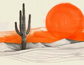 Poszter 65x50cm Saguaro kaktusz