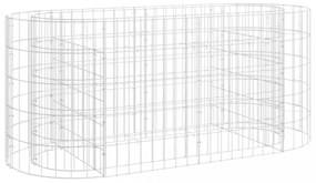 horganyzott vas gabion magaságyás 120 x 50 x 50 cm
