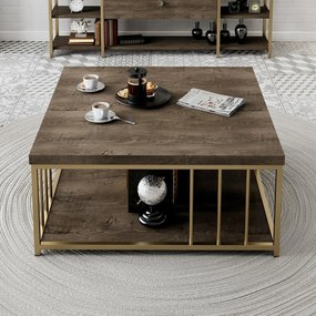 Zenn Walnut and Gold konferenciaasztal