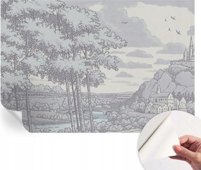 Divatos öntapadós fali tapéta Furnér Mesebeli táj 152x104 cm