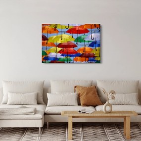 Színes esernyők képe (90x60 cm)
