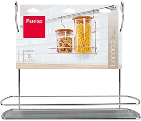 Függő krómozott acél kiegészítő polc Lonardo – Metaltex