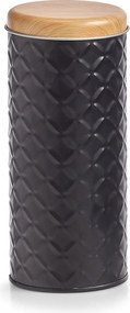 Scandi konzervdoboz, fém, fekete, átm.7,5x18 cm