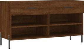 vidaXL barna tölgy színű szerelt fa cipőpolc 102x35x55 cm