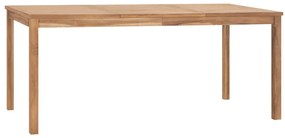 vidaXL tömör tíkfa kerti étkezőasztal 180 x 90 x 77 cm