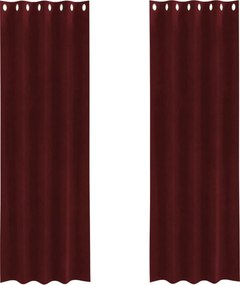 vidaXL Sötétítő függönyök 2 pcs Bordó 140 x 225 cm Bársony