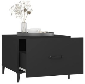 2 db fekete dohányzóasztal fémlábakkal 50 x 50 x 40 cm