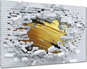 Vászonkép 90x60 Arany csillogás ecsettel