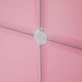 Gyerek moduláris szekrény, rózsaszín/gyerek minta, NURMI
