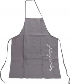 Konyhai Kötény Pamut Kötény Taupe Zsebbel 60 x 84 cm