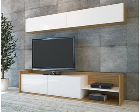 Nappali fal Kalen (fehér + teak)  . 1102221