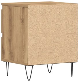 Éjjeli szekrény 2 db Kézműves tölgy 40x35x50 cm Mérnöki fa