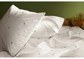 Fehér egyszemélyes pamut-perkál ágyneműhuzat 140x200 cm Daisy – JUNA