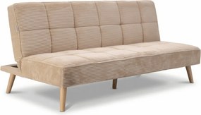 Háromszemélyes kihúzható kanapé, bézs, kordbársony szövet, ASB-C3030 CRM6