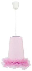 Duolla - Gyerek csillár zsinóron BALLET 1xE27/40W/230V átm. 21 cm rózsaszín