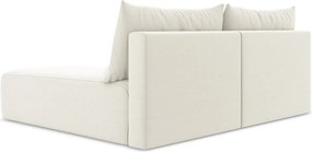 Krémszínű bársony kinyitható-tárolóhelyes sarokkanapé (jobb oldali-heverő résszel) Kalena – Makamii