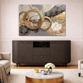 DUBLEZ | Luxusos absztrakt kép - Arany gyűrűk