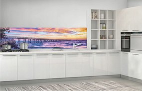 Fotótapéta Fa móló naplemente tenger táj 250x60 +ragasztó