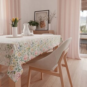 Mg Asztalterítő szövet Tavaszi Kert virágok színes 160cm széles 0,5m