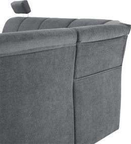 Kinyitható ülőgarnitúra, szürke szövet, jobbos, SANTIAGO