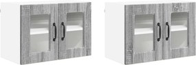 vidaXL Konyhaszekrény 2 pcs Szürke Sonoma 60 x 31 x 40 cm Faanyag