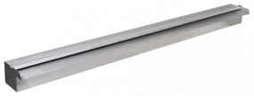 Négyszögletes rozsdamentes acél medence szökőkút LED fényekkel 90 cm