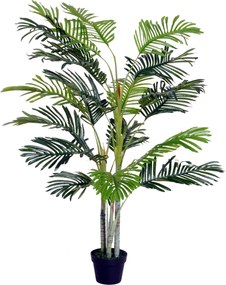 Outsunny Mesterséges Pálmafa Nagy 150 cm, Mesterséges Növény, Mesterséges Pálma, Műanyag Mesterséges Növények Cserépben, Hamis Növény, Mint a Valódi,