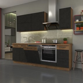 Alsó szekrény kihúzhatós kosárral, lancelot tölgy, VEGA D15 CARGO BB