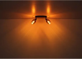 Globo 54313-1 Fali lámpa fém fekete-króm, réz színű/átlátszó színátmenetes üveg búra, billenőkapcsoló a terméken, SzxM: 80x160mm, Mélység: 160mm, 1x E14 40W 230V izzó nélkül