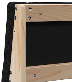 Kárpitozott fejtámla Fekete 180 cm Tömör fenyőfa